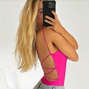 Pink Strappy Camisole Top